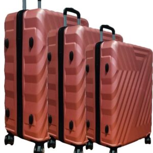 3 Pieces ABS Hardside 360 Degree Spinner Wheels Trolley Luggage Set 20/24/28 Inch