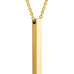 Bar Pendant Chain Necklace - Golden