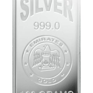 Emirates 100g Pure Silver Bar 999 - 100 Grams