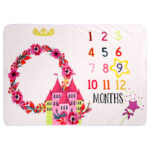 Tiny Toes - Fleece Milestone Blanket - Castle | Buy at Best Price from Mumzworld