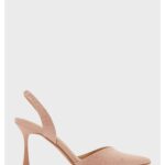 V Detail Pointed Slingback Pump