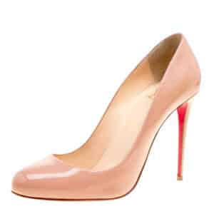 Christian Louboutin Beige Patent Leather Dorissima Pumps Size 40.5