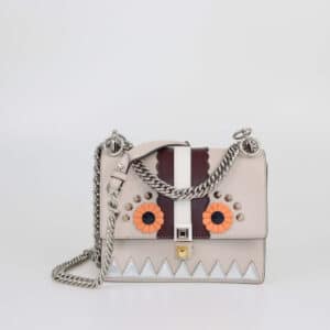 Fendi Beige Small Studded Kan I Shoulder Bag